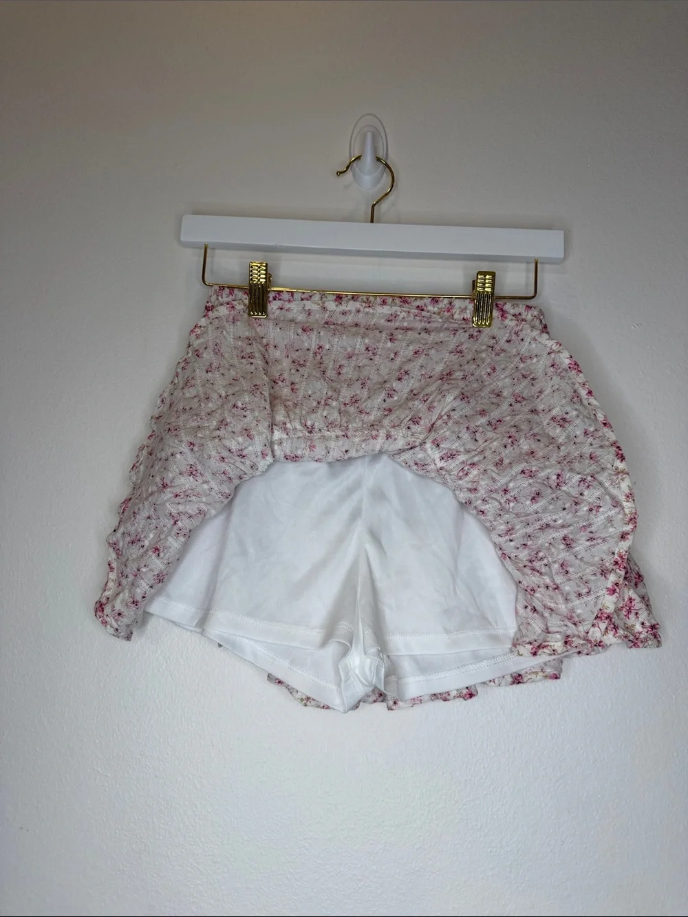 Altar’d State Floral Smocked Tiered Mini Skirt - Pink